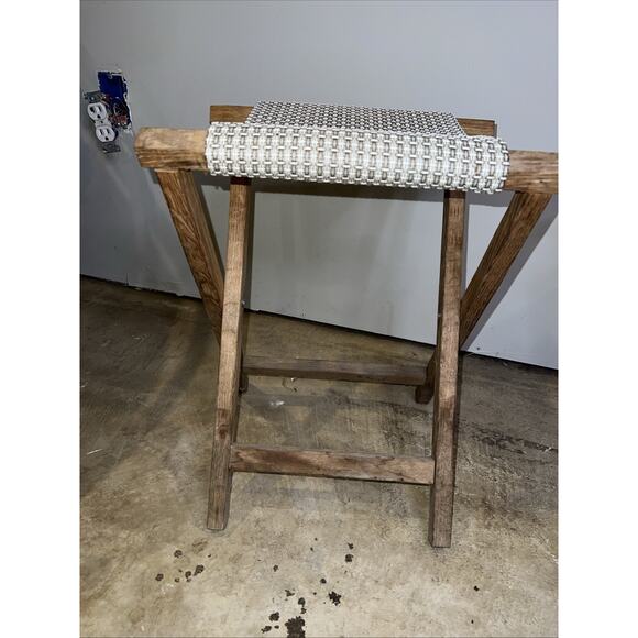 2 Vintage Canvas Folding Camp Stools Fishing Portable Camping Flaming Fireside - Picture 4 of 14